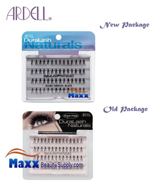 4 Package - Ardell DuraLash Natural Knot Free Flare Lashes - Medium Black